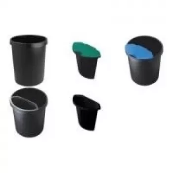 Helit H6106234 Kosz na śmieci okrągły plastikowy niebieski (H6106234)