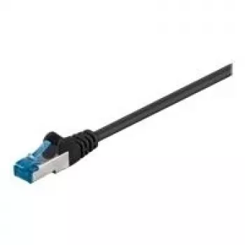 Wentronic Goobay Kabel krosowy CAT 6a, S/FTP (PiMF), czarny, 3 m - LSZH bezhalogenowy, miedź (93787)