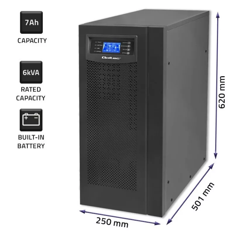 Przetwornica QOLTEC Pure Sine Wave 1000W 12V model 53982