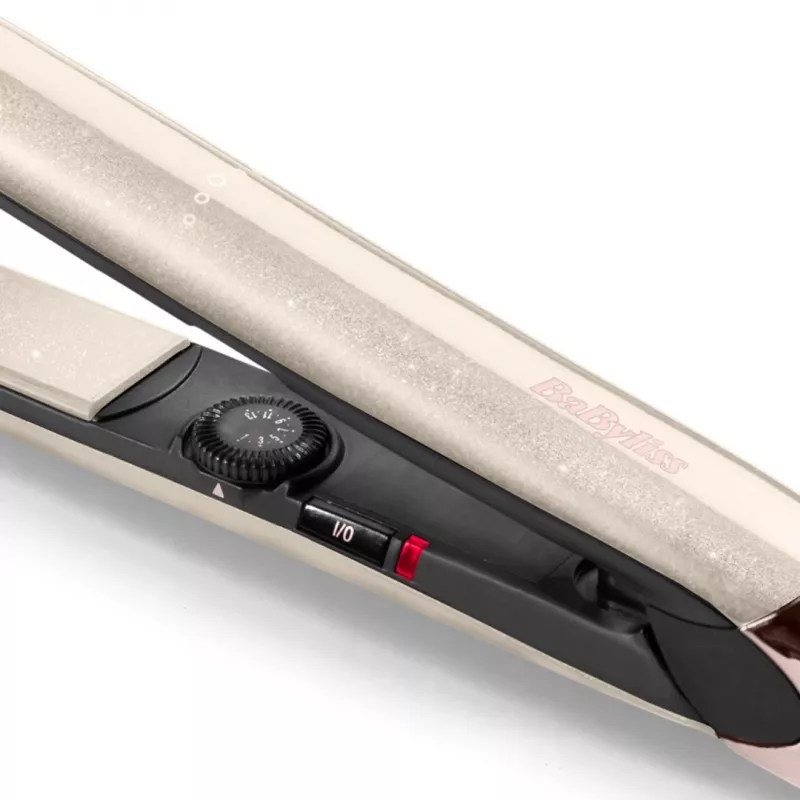 Prostownica BABYLISS ST914PE — płytki ceramiczno-tytanowe, 13 poziomów ciepła, 100–240V, Beżowy/Miedziany