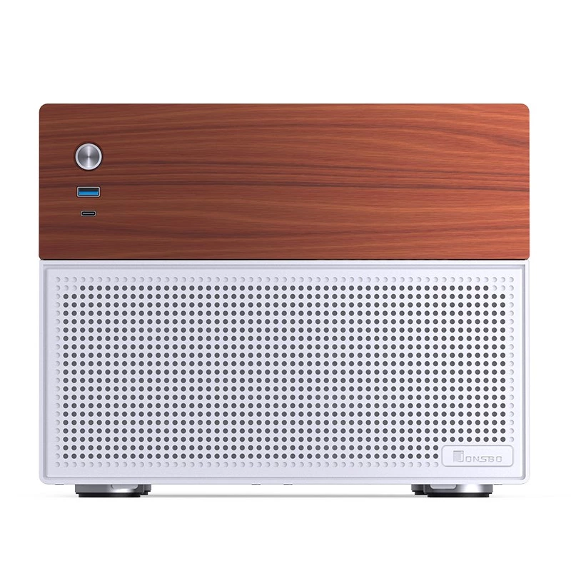 Obudowa komputera Micro Tower Jonsbo N4 biały Mini-ITX z hartowanym szkłem