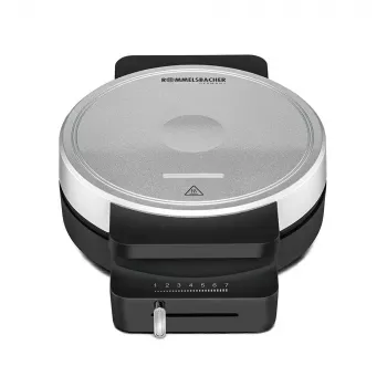 ROMMELSBACHER WA 850, 1 gofr, okrągły, serce (ksztalt), czarny, srebrny, 17,5 cm, plastik, 850 W