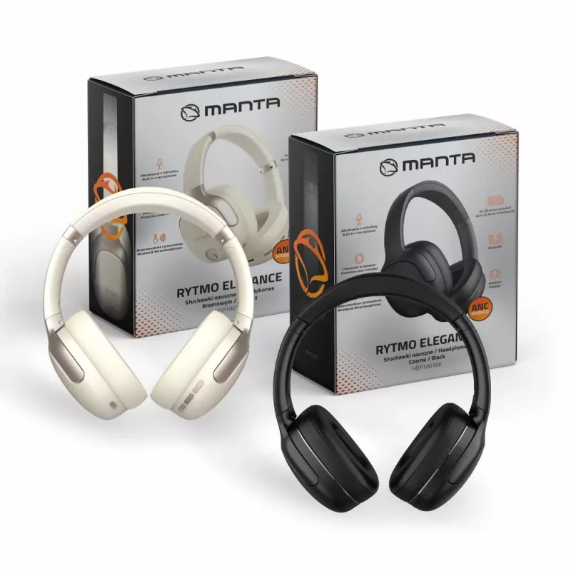 Słuchawki Manta HDP1001BK Rytmo Elegance Czarny