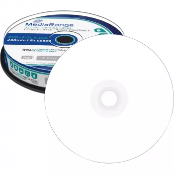 DVD+R DL MediaRange MR468 8,5 GB 8x Biały Inkjet Printable 10 szt. Wrzeciono