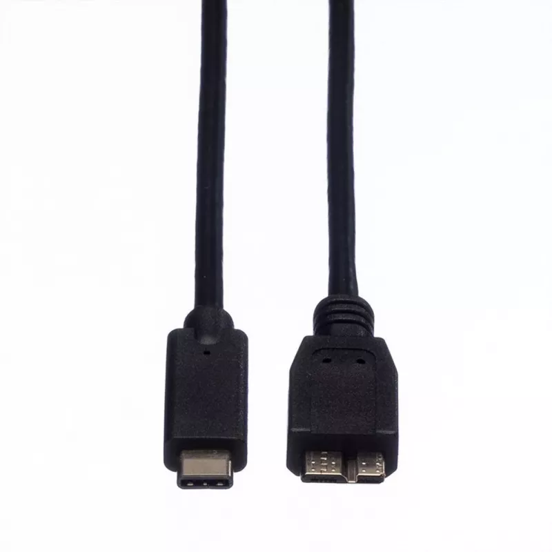 ROLINE - Kabel USB - USB Type C (M) na Micro-USB Type B (M) - 50 cm - Czarny (11.02.9005)