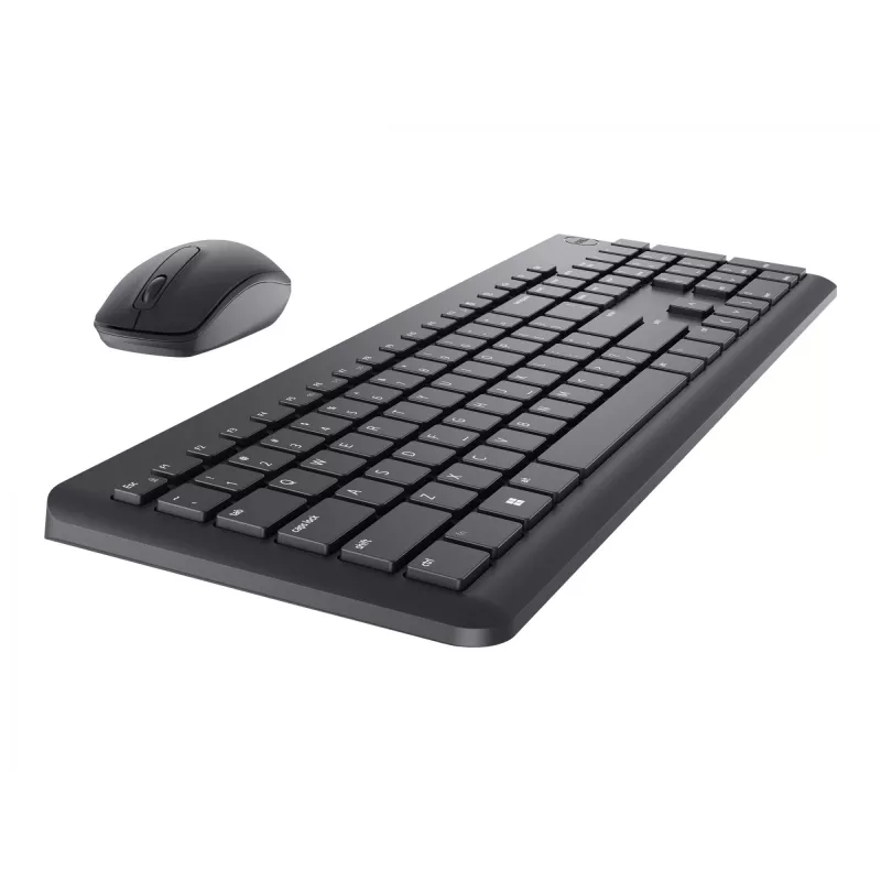 Klawiatura i mysz DELL - KM3322W - ukraiński (QWERTY), pełnowymiarowa (100%), bezprzewodowa, RF Wireless, QWERTY, czarna, mysz w zestawie