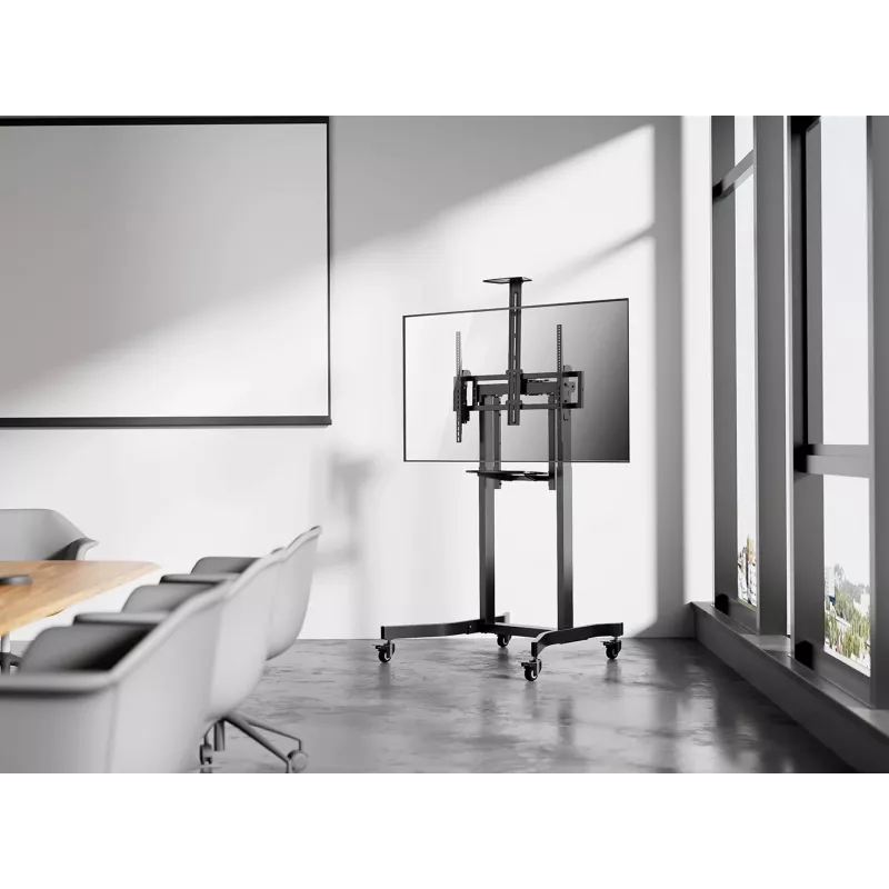 GEMBIRD Motorized height adjustable TV floor stand with caster wheels 55-100inch