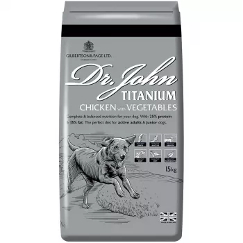 DR JOHN Titanium Chicken - sucha karma dla psów - 15kg