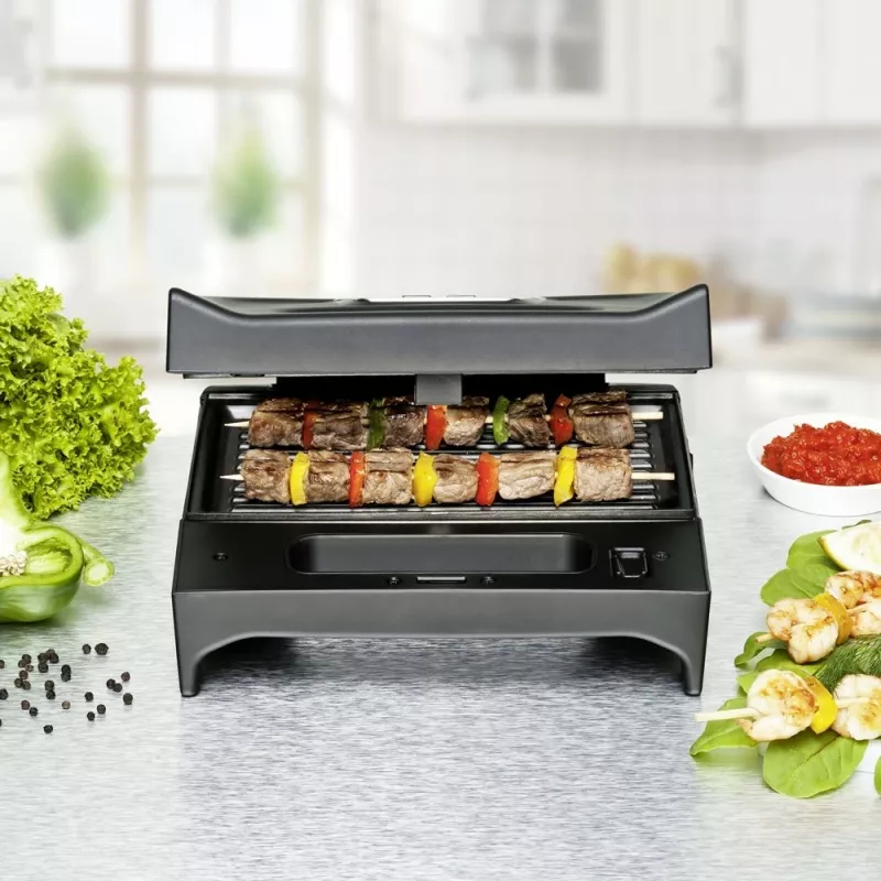 Sandwich maker Rommelsbacher SWG 700 – kompaktowa prasa elektryczna 3 w 1 z 3 wymiennymi płytami (sandwich, gofry belgijskie, grill), akcenty ze stali nierdzewnej