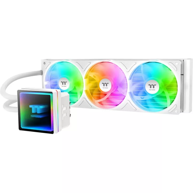 Wielofunkcyjne chłodzenie cieczą procesora THERMALTAKE TH360 V3 ARGB Sync Snow Edition (3x120mm, ARGB, AIO)