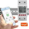 Przekaźnik WiFi na szynę DIN QOLTEC 50990, jednokanałowy, przełączanie 63A do pomiaru energii elektrycznej i zdalnego sterowania