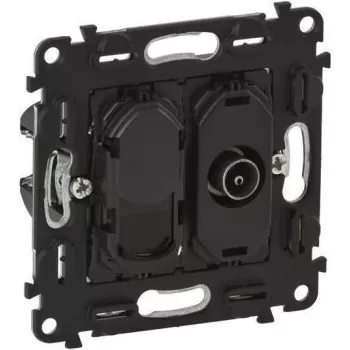 Gniazdo ścienne Legrand 753055 RJ45 Cat6 UTP — jednoportowe gniazdo sieciowe, nieekranowane Cat6