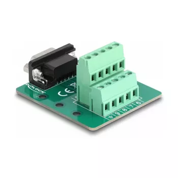 DeLOCK D-Sub 9 pin męski do listwy zaciskowej na szynę DIN Szerokość 51 mm Głębokość 58 mm Wysokość 30 mm
