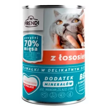 FRENDI z kawałkami łososia w delikatnym sosie - mokra karma dla kota - 400g