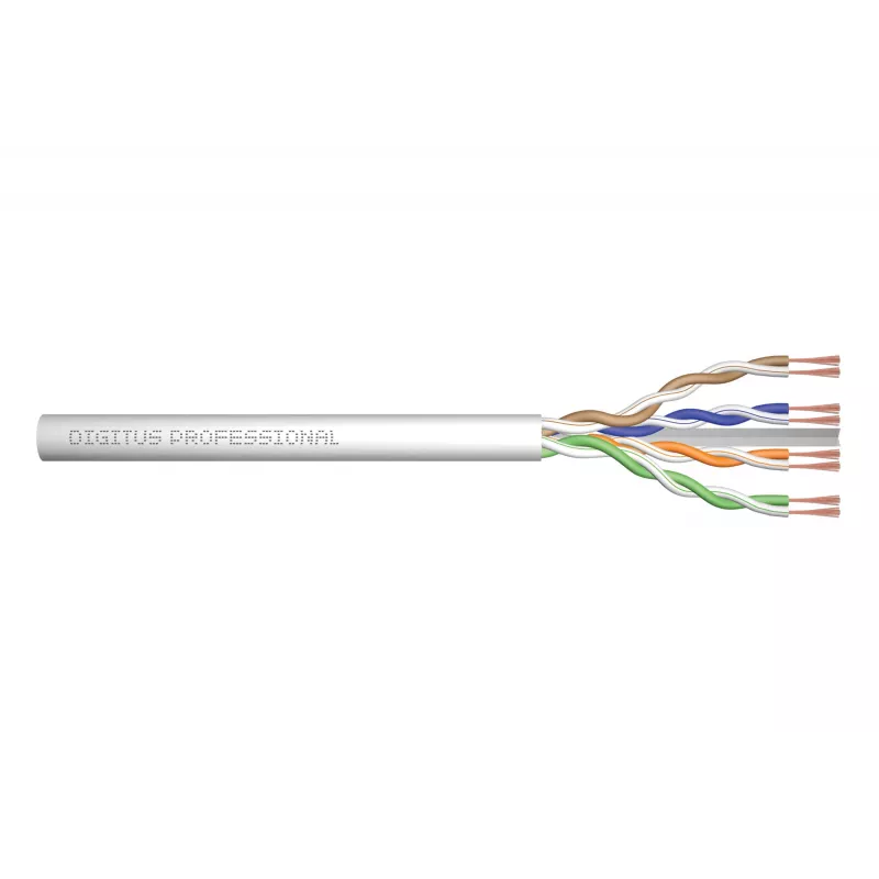 Kabel sieciowy Digitus CAT 6A U/UTP skrętka kabel krosowy surowy 100 m szary