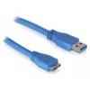 Kabel DeLOCK Micro USB 3.0 1M, USB A, 5 Gbit/s, niebieski