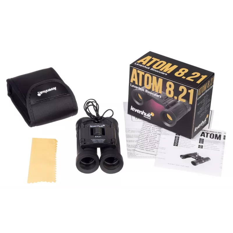 Binoculars Levenhuk Atom 8x21 Roof Czarny Magnification 8x