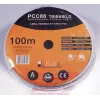Kabel koncentryczny LIBOX PCC80 RG-6/U 100 m, płaszcz FEP, przewodnik miedziany 0,8 mm, ekran aluminiowy, biały