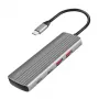 LogiLink USB 3.2 Gen2 Hub 7+1-port 2x USB-A 5x USB-C PD 100W aluminum