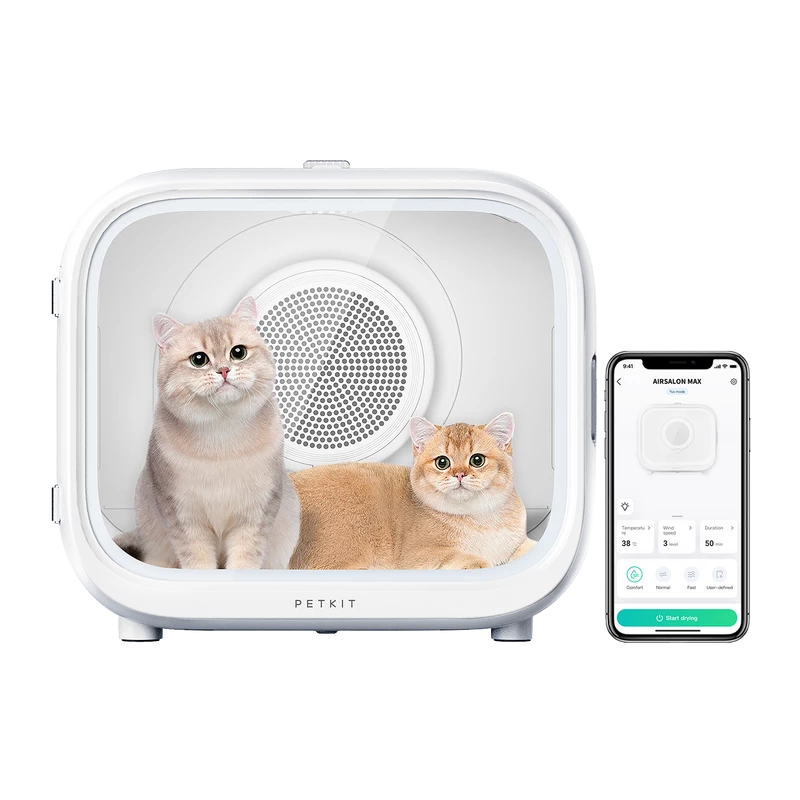PETKIT AirSalon Max Pro Inteligentna Suszarka dla Zwierząt dla Kotów, Biała, Model PD10 Max