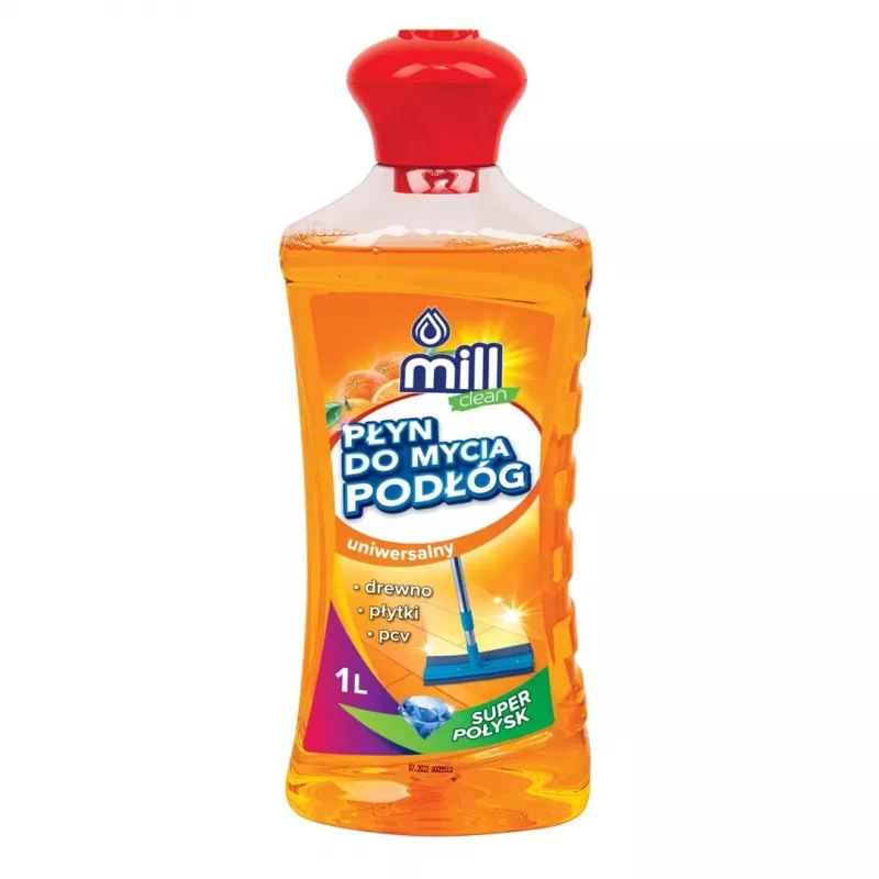 Płyn do mycia podłóg Mill Clean pomarańczowy 1 L - Mill 1L płyn do podłóg (zapach pomarańczowy)