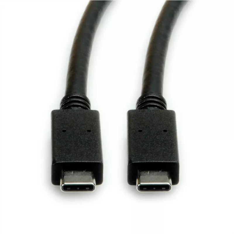 Kabel USB ROLINE 11.02.9056 0.5m USB 3.2 Gen 2 10 Gbit/s USB C Czarny