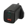 iBOX C-65 Czarny, uniwersalna ładowarka GaN 65W, wtyczka UK