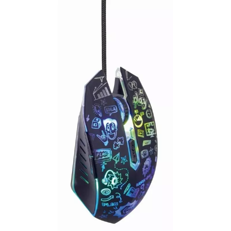 Mysz USB optyczna CZARNA/MUS-6B-GRAFIX-01 Gembird