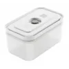 Pojemnik do pakowania próżniowego ZWILLING 36807-007-0, prostokątny plastikowy pojemnik na żywność, 1,1 l i 2,3 l, hermetyczna pokrywka z możliwością blokowania, odłączany, półprzezroczysty biały