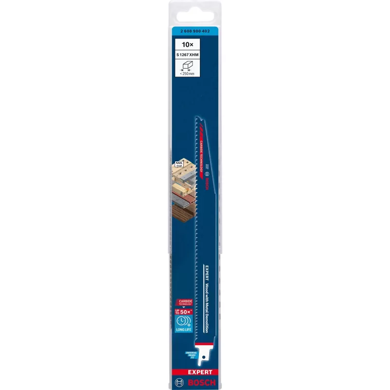 Bosch 2 608 900 402 brzeszczot do wyrzynarek/pił szablastych/pił tarczowych Brzeszczot do piły szablastej Węglik 10 szt.