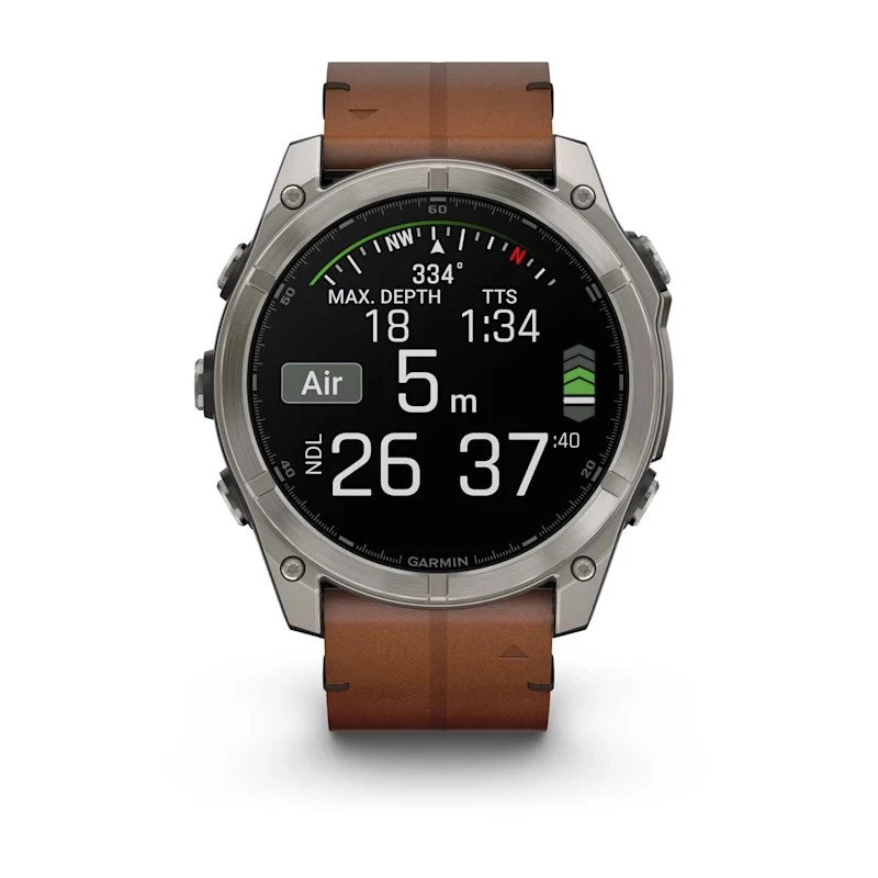 Garmin Fenix 8 3,56 cm (1,4 inch) AMOLED 51 mm cyfrowy 454 x 454 pikseli ekran dotykowy tytanowy Wi-Fi GPS (satelitarny)