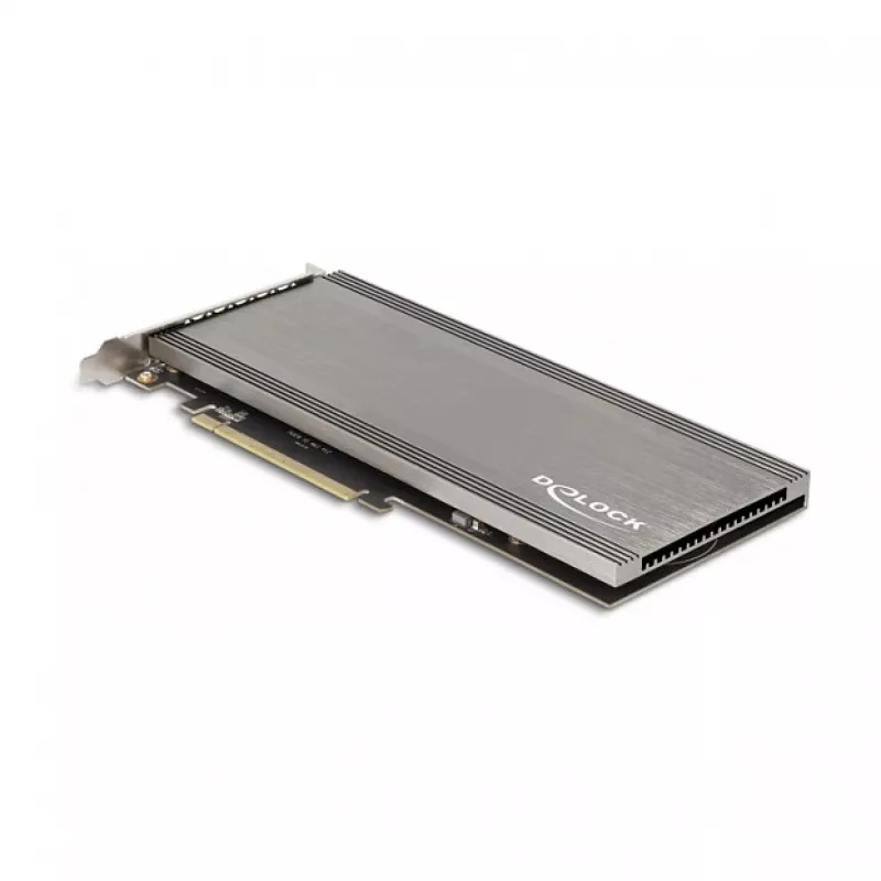 DeLOCK PCI Express 4.0 x16 karta na 4 x wewnętrzny NVMe M.2 Key M z radiatorem i wentylatorem