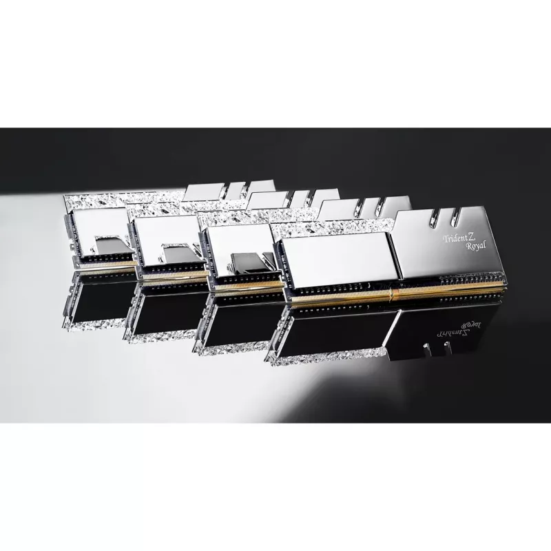 DIMM 64 GB DDR4-3600 (4x 16 GB) Quad-Kit, pamięć srebrna, F4-3600C16Q-64GTRSC, Trident Z Royal, INTEL XMP