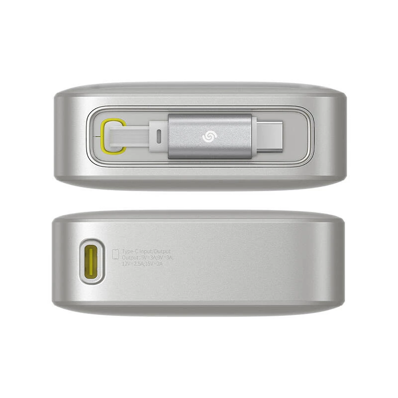 Powerbank Baseus OS Free2Pull 10000mAh 30W + kabel (szary)