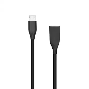Kabel silikonowy USB-Micro USB (czarny, 2m)