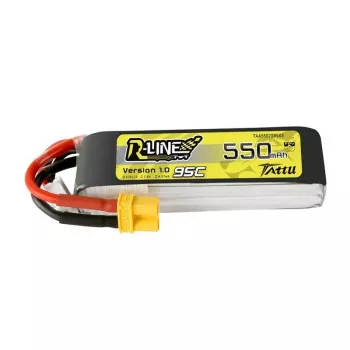 Bateria Tattu R-Line 550mAh 7.4V 95C 2S1P XT30