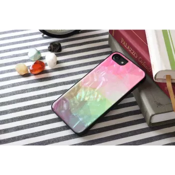 Etui ochronne iKins do Apple iPhone 8/7 z wzorem kwiatu wodnego, czarne