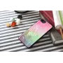 Etui ochronne iKins do Apple iPhone 8/7 z wzorem kwiatu wodnego, czarne