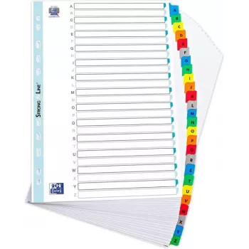 ELBA Mylar Card Index, A-Z, 26-częściowy, A4, 210 x 297mm, kolorowe przekładki (596581-20)