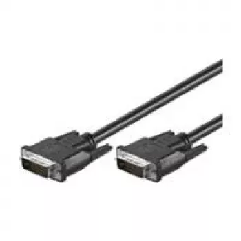Kabel Wentronic Goobay DVI-D FullHD Dual Link, czarny, 5 m - wtyk DVI-D Dual-Link (24+1 pinów) > wtyk DVI-D Dual-Link (24+1 pinów) (68084)