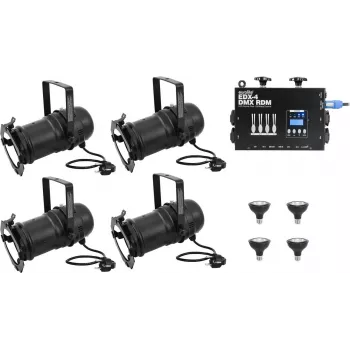 Zestaw ściemniaczy LED EUROLITE 20000696 dim2warm EDX-4 DMX RDM do sterowania reflektorem PAR-30