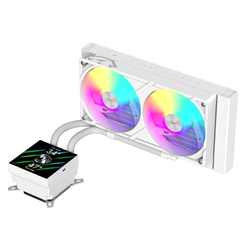 Chłodzenie cieczą CPU Gamemax | GLACIER 240 LCD WH | Intel, AMD