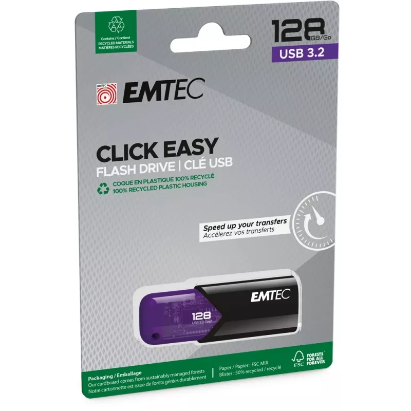 Pamięć USB Emtec 128 GB USB Type-A 3.2 Gen 1 Click Easy