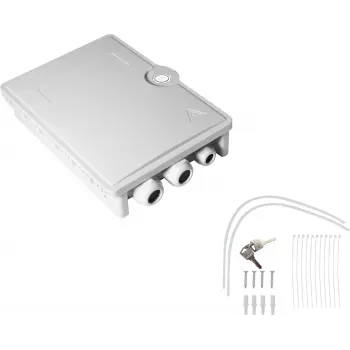 Kabel sieciowy Helos FTTH-Hausanschlussbox 372088 LC/QD SC/DX 24 włókna