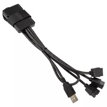 Hub USB Lian Li PW-U2TPAB Type A Męski 1-do-3 IDC 9 pin