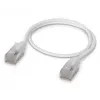 Kabel krosowy sieciowy UBIQUITI UACC-CABLE-PATCH-EL-C6A-1M-W — Cat6a, 1 m, RJ-45, półprzezroczysty biały