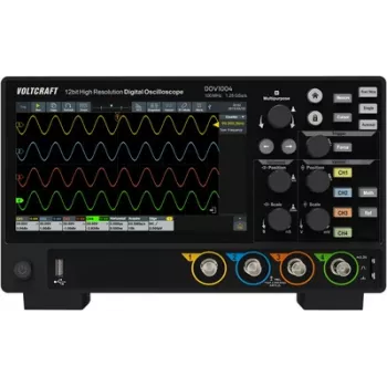 Voltcraft DOV1004 Oscyloskop cyfrowy 100 MHz 4-kanałowy 1,25 GSa/s 50 Mpts 12 bitów (VC-16753920)