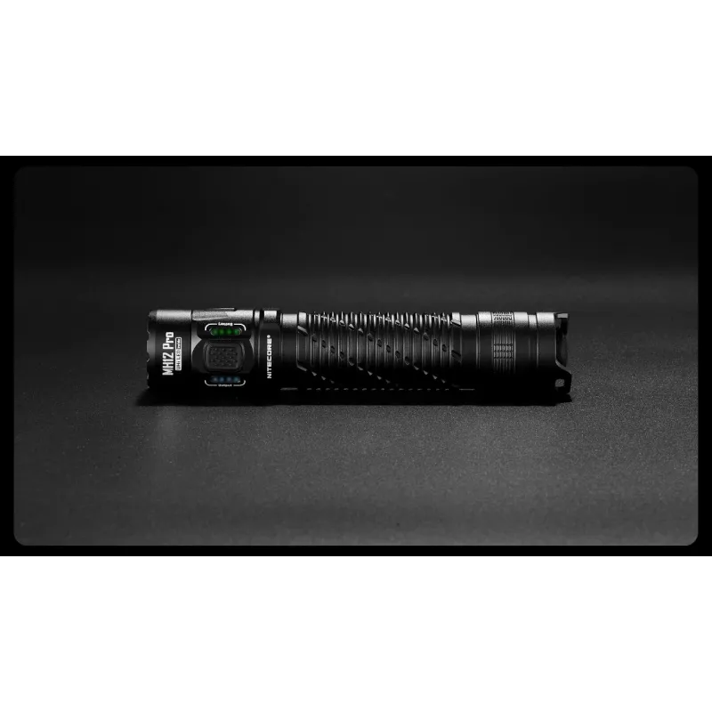 Latarka ręczna Nitecore MH12 Pro Czarna LED 3300 lm USB-ładowalna 5300 mAh, aluminium, 138,5 mm, 81,5 g, wodoodporna 2 m