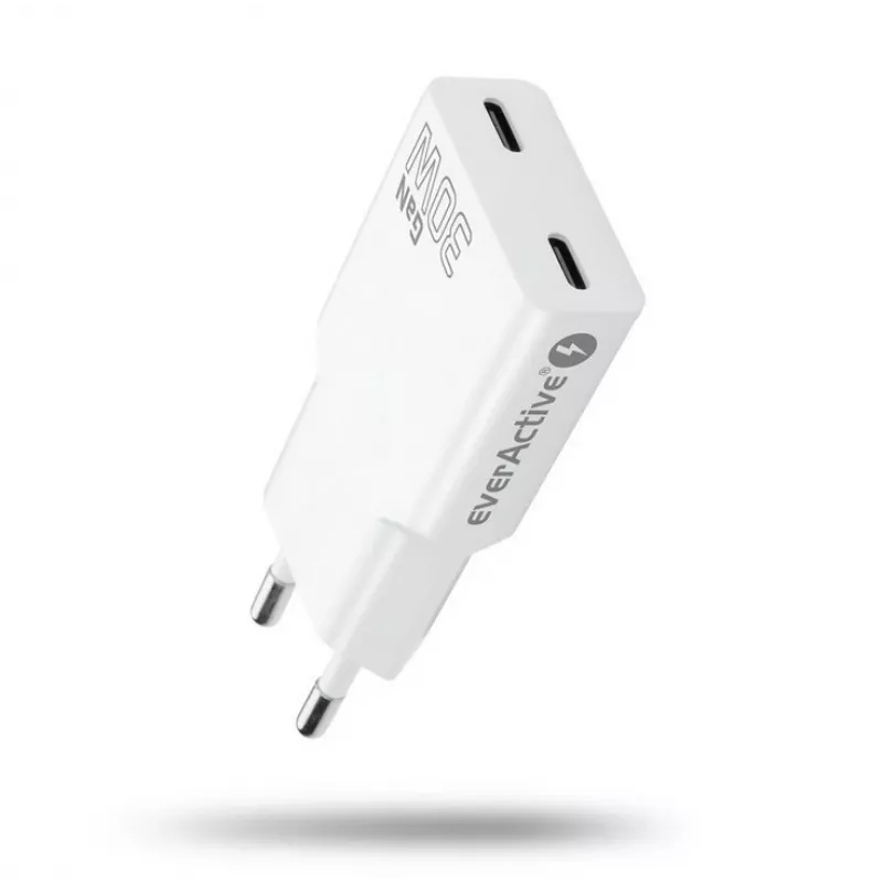 Zasilacz sieciowy everActive SC-385Q Super cienki QC 4 Fast Charging — Szybka ładowarka USB, kompaktowa konstrukcja