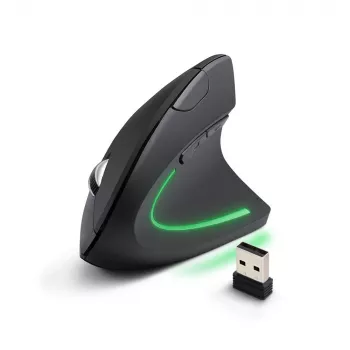 Mysz bezprzewodowa ESPERANZA EM133 — ergonomiczna praworęczna, 1600 DPI, 6 przycisków, odbiornik nano USB 2.4 GHz, zasięg 10 m, czarna